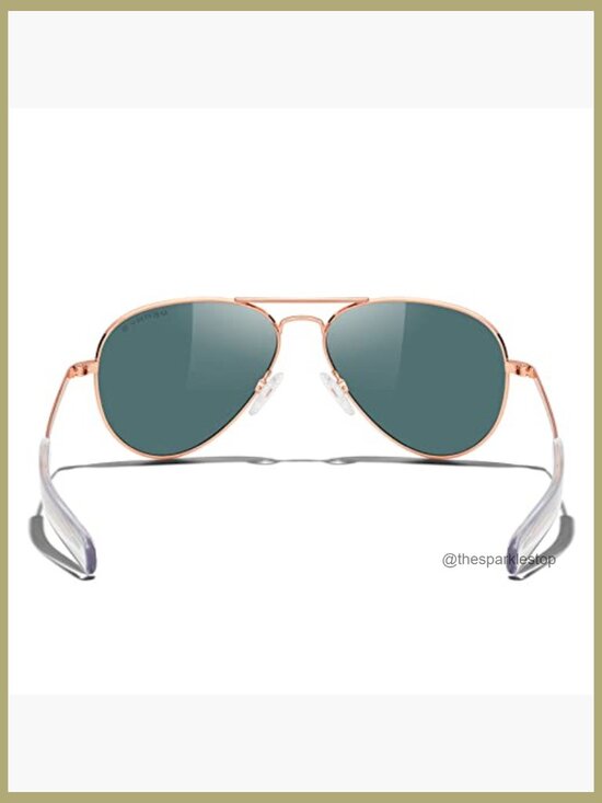 Metal Frame Polarized Aviator Sunglasses with UV Protection display picture 1
